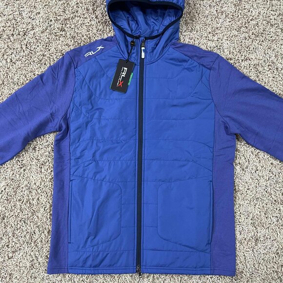 RLX Ralph Lauren Men’s Paneled Stretch Wool-Blend Hybrid Hooded Jacket, Size M - Picture 4 of 15